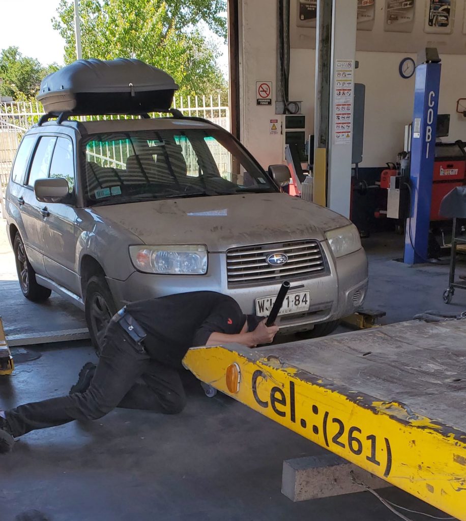 Unloading at the repair shop