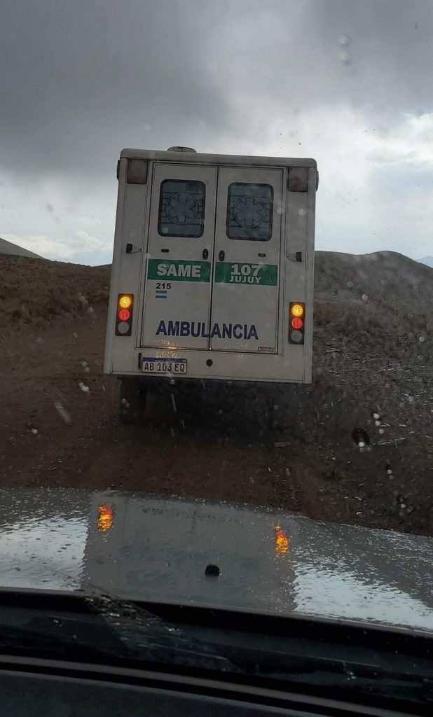 Ambulance and our road cnndition reporter