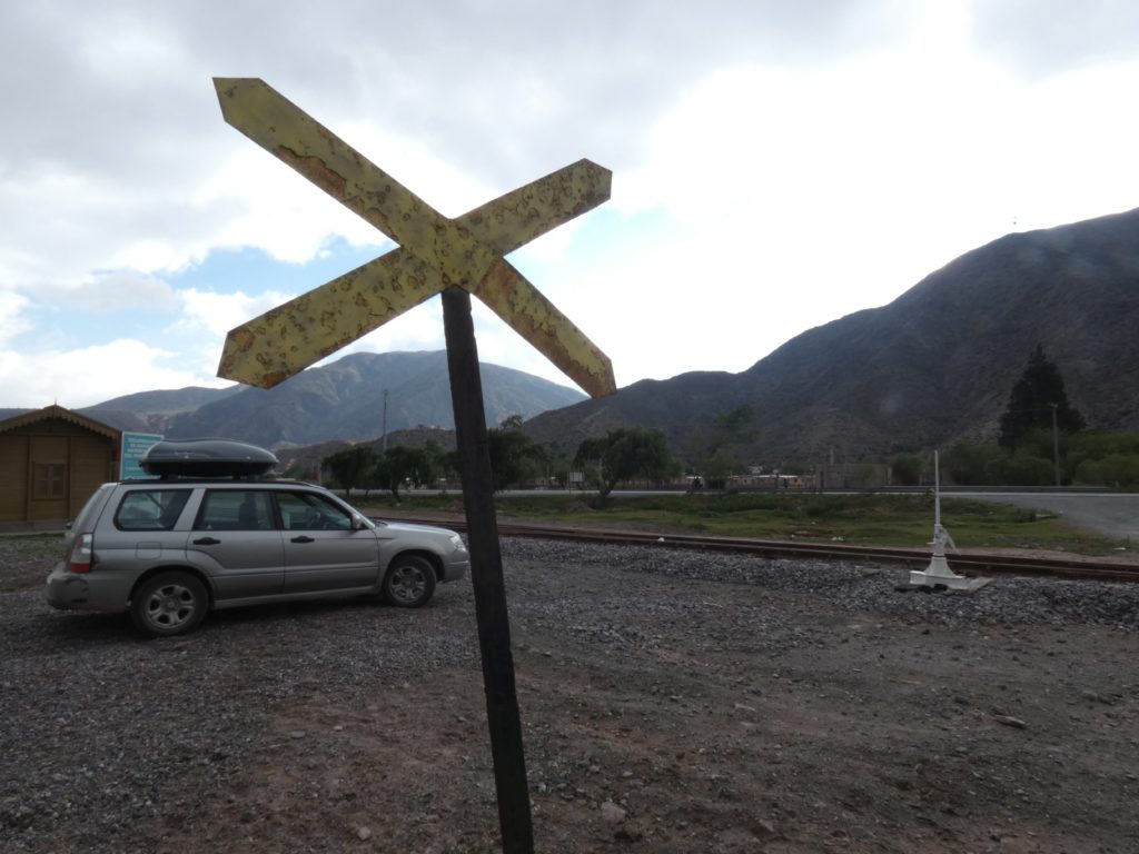 Unused railroad crossing in Tumbaya Argetina
