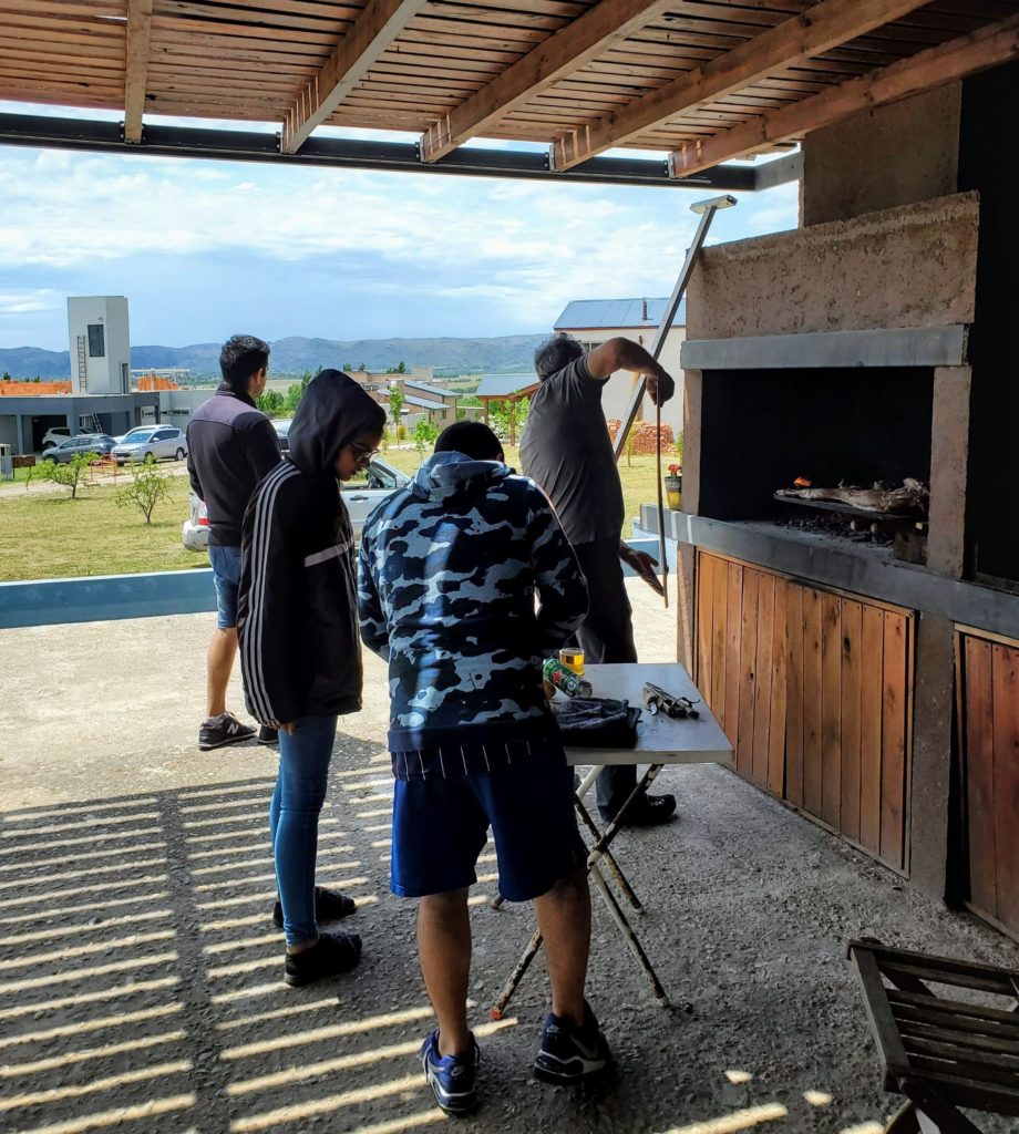 Parrilla in progress