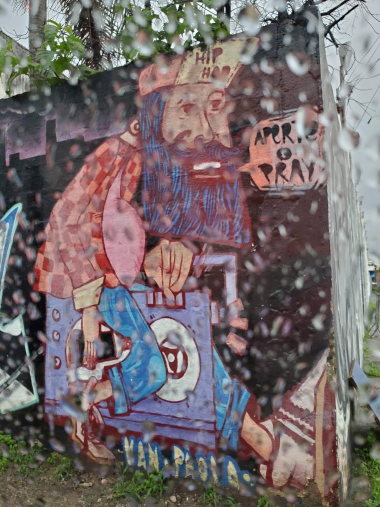 Mural in the rain